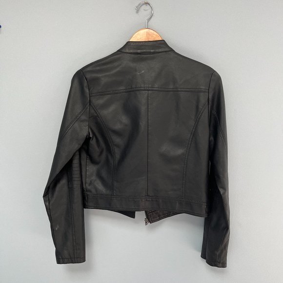 dELiA*s Poly / Pleather Moto / Biker Style Jacket Size Medium - Picture 6 of 9